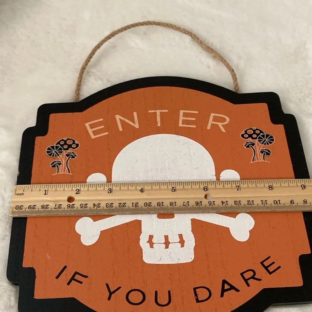 Target BP 2023 Halloween Skull Wooden Hanging Sign